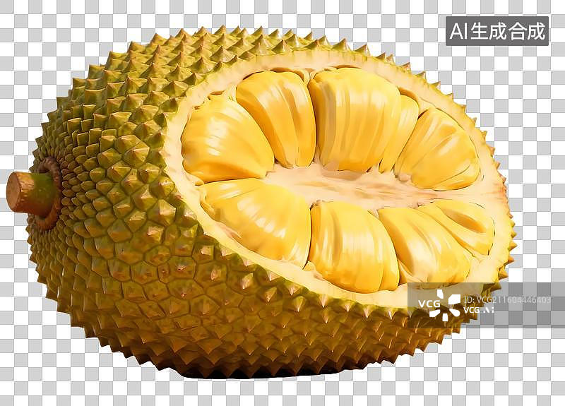 【AI数字艺术】菠萝蜜果肉特写图片素材