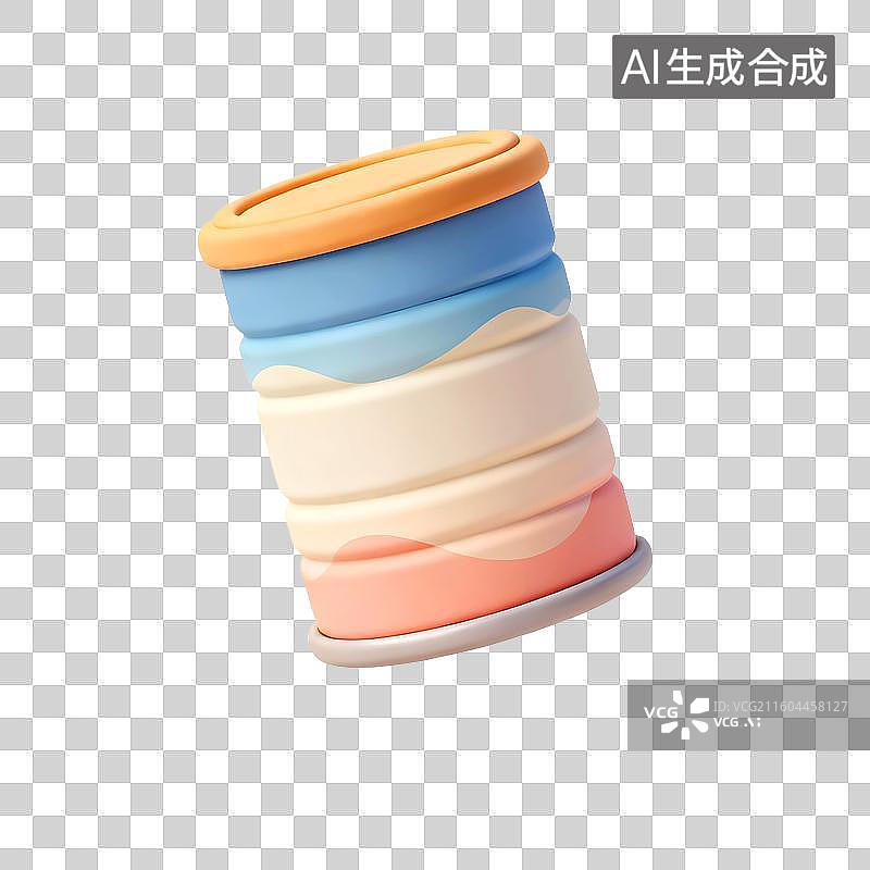 【AI数字艺术】3D卡通奶粉罐图片素材