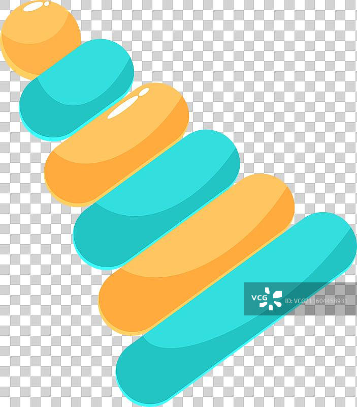 婴儿玩具金字塔堆叠，孤立在白色背景上图片素材