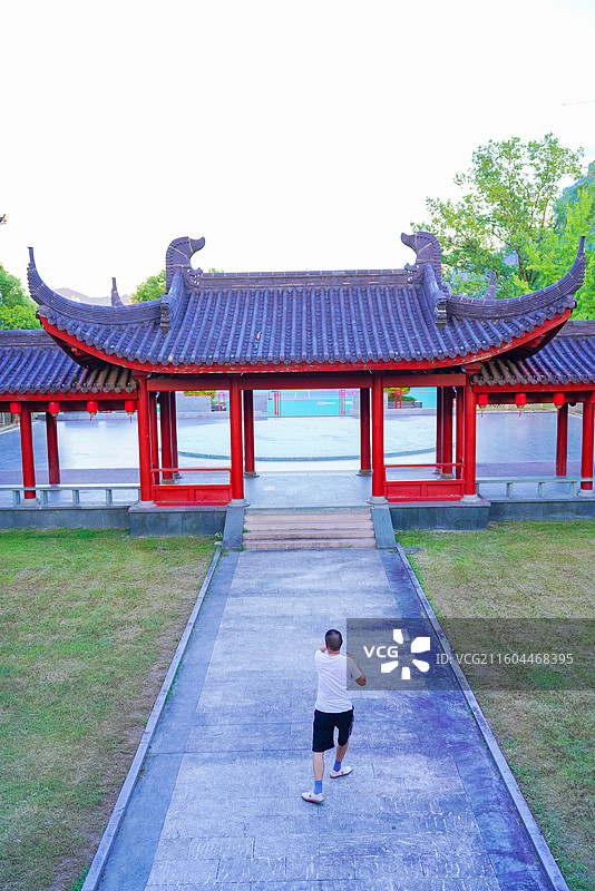 浙江省丽水市龙泉市，西街，留槎洲景区图片素材