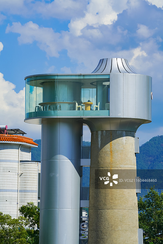 浙江省丽水市龙泉市，西街，水塔咖啡店，MOJ COFFEE图片素材