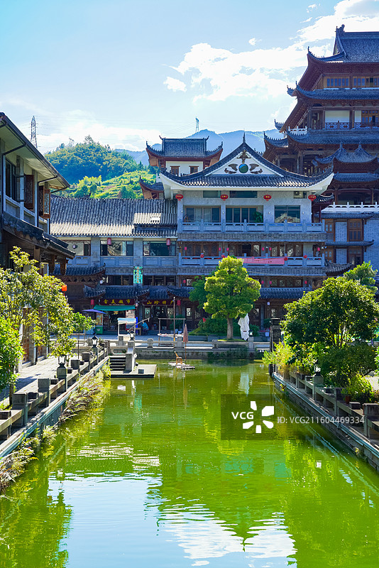 浙江省丽水市，景宁畲族自治县，畲乡古城图片素材