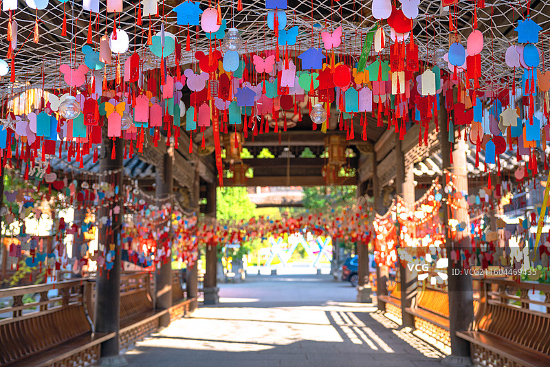 浙江省丽水市，景宁畲族自治县，畲乡古城图片素材