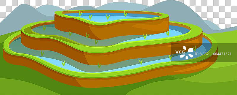 稻田梯田种植图片素材