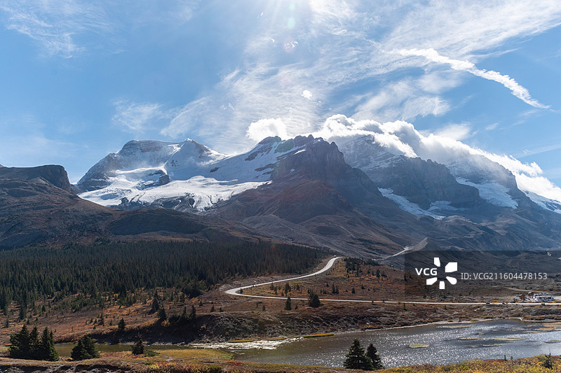 阿萨巴斯卡冰川（Athabasca Glacier ），加拿大贾斯珀图片素材