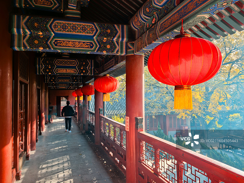 北京白云观三清阁道教圣地风景风光图片素材