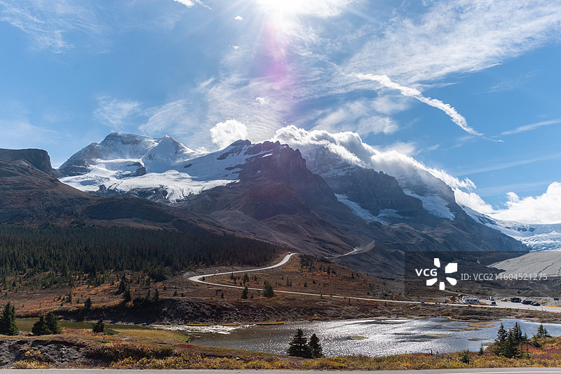 阿萨巴斯卡冰川（Athabasca Glacier ），加拿大贾斯珀图片素材