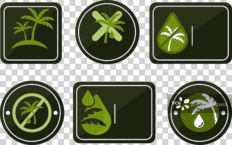 棕榈油标志集合图片素材