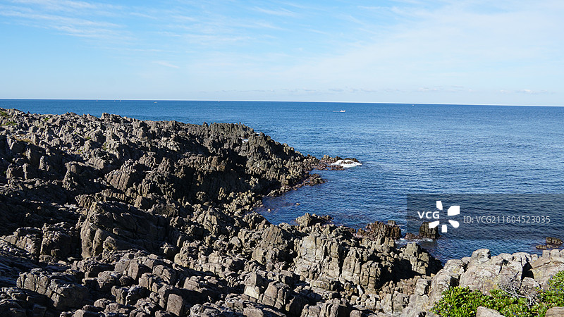 日本福井县 越前海岸国定公园 雄岛 锯岩图片素材