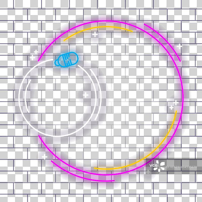 带框的“正在播出”霓虹灯招牌图片素材