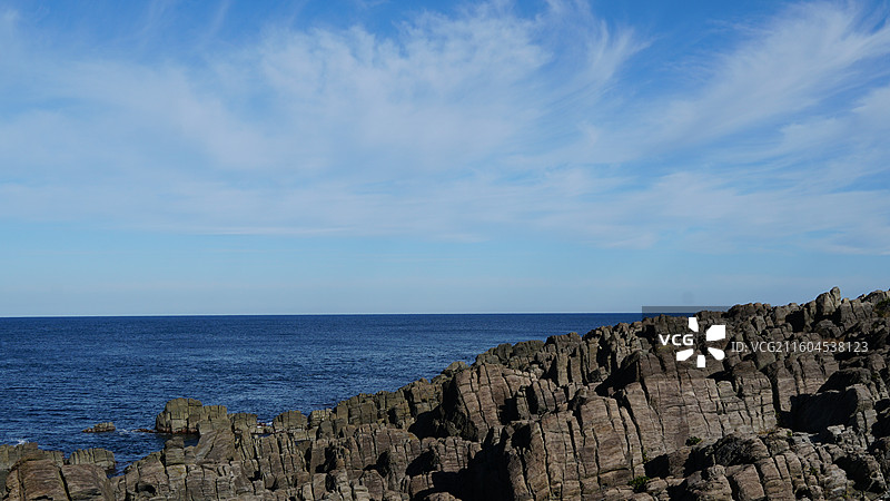 日本福井县 越前海岸国定公园 雄岛 锯岩图片素材