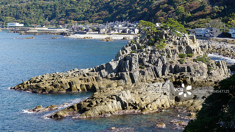 日本福井县 越前海岸国定公园图片素材