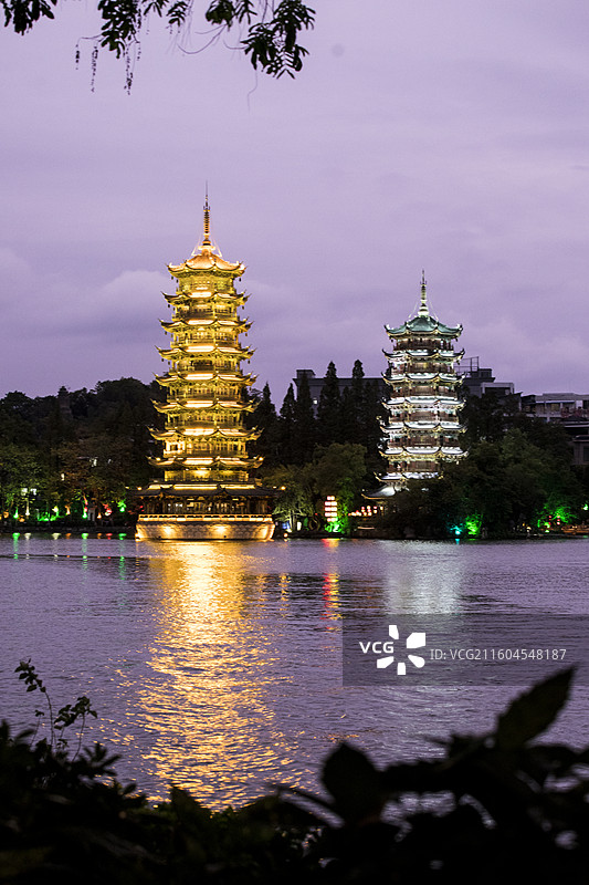 桂林日月塔风光图片素材