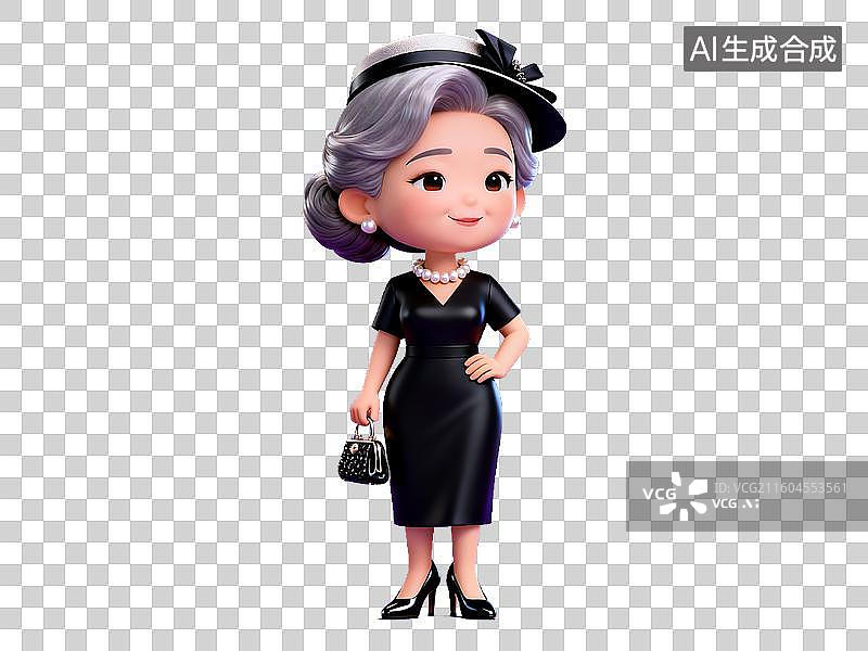 【AI数字艺术】电商购物 时尚人物 卡通Q萌优雅成熟女性免抠素材图片素材