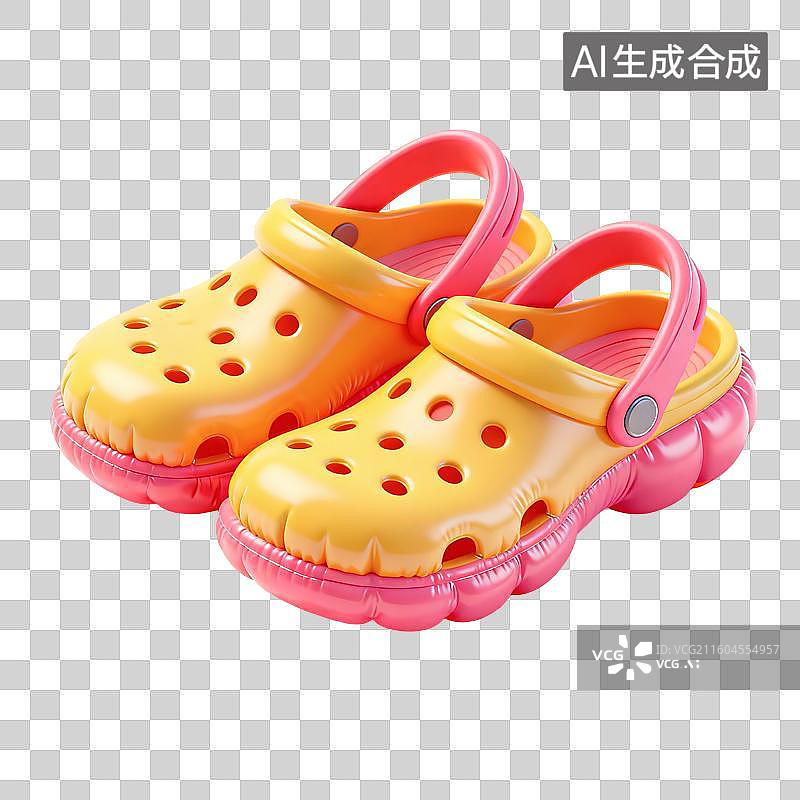 【AI数字艺术】洞洞鞋插画图片素材