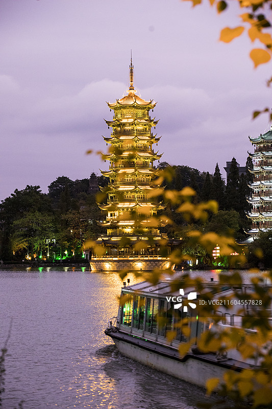 桂林日月塔风光图片素材