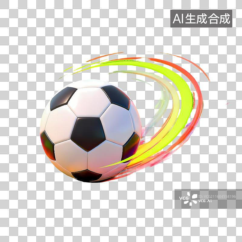 【AI数字艺术】足球进网激情3D立体C4D渲染醒目强对比激情氛围体育项目卡通插画元素图片素材