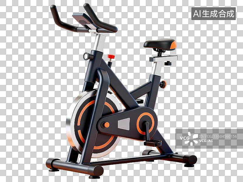 【AI数字艺术】动感单车3D立体C4D渲染醒目强对比激情氛围体育项目卡通插画元素图片素材