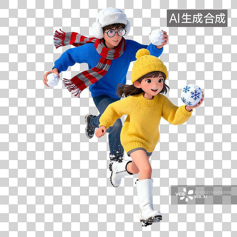 【AI数字艺术】3d电商风格时尚人物建模元素图片素材