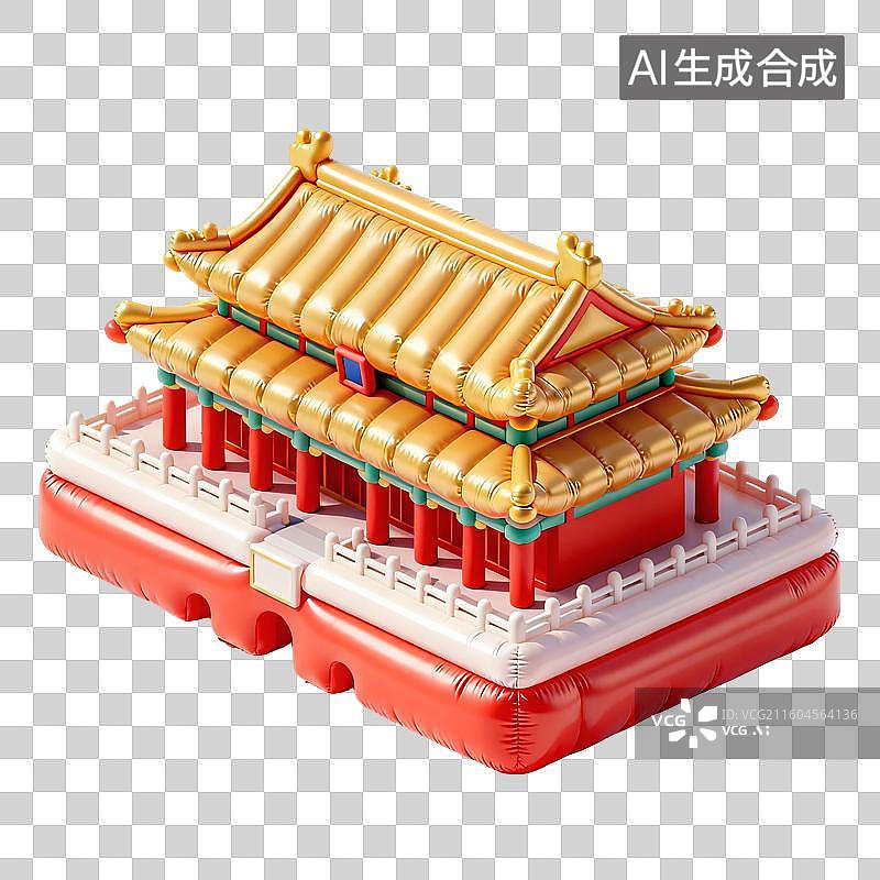 【AI数字艺术】充气宫殿插画图片素材
