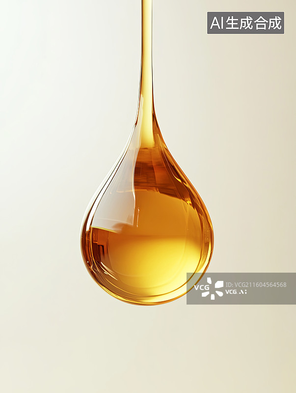 【AI数字艺术】金黄色液体滴落瞬间图片素材