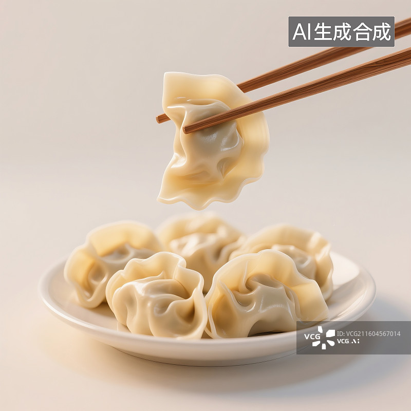【AI数字艺术】冬至,春节,猪肉饺子,肉馅特写,筷子夹取,蒸汽效果,暖色调背景,写实摄影,美食质感,中式传统美食,食图片素材