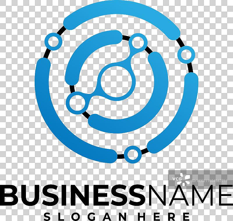 电路圆圈科技标志连接概念图片素材