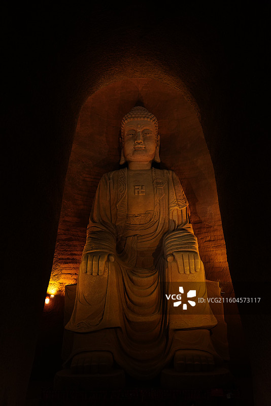 乐山大佛东方佛都佛像万佛洞佛像图片素材