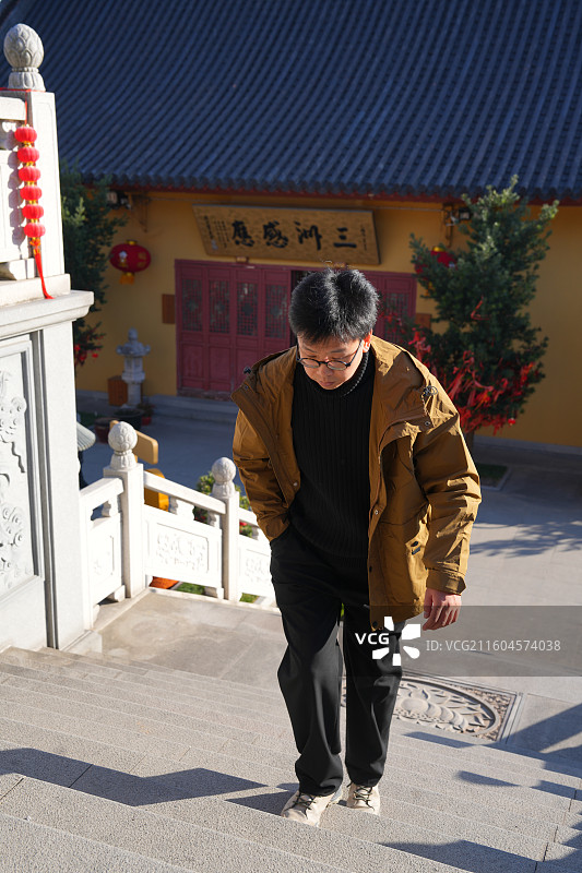 上海 浦东 国家4A级景区 新场古镇 江南水乡 寺庙 佛教 宗教信仰 过年 新年 许愿 好运图片素材