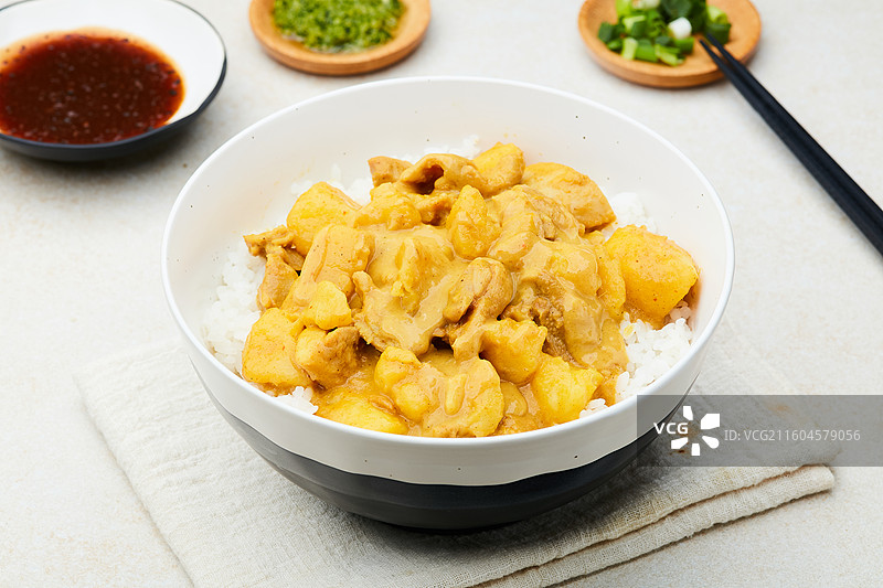 咖喱牛肉饭图片素材