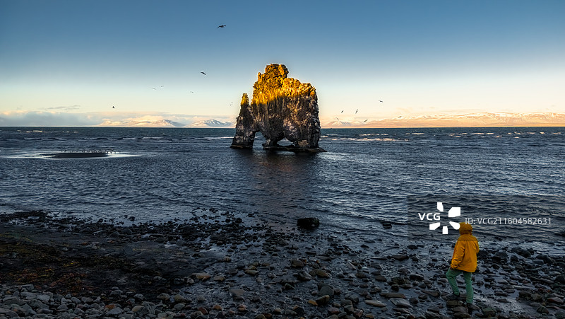 冰岛犀牛石图片素材