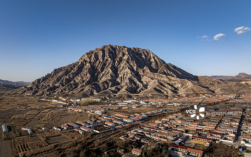 河北省张家口市怀来县鸡鸣驿城航拍图片素材