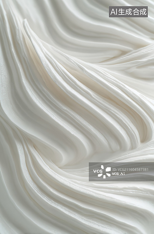 【AI数字艺术】白色丝质布料的波浪纹理图片素材