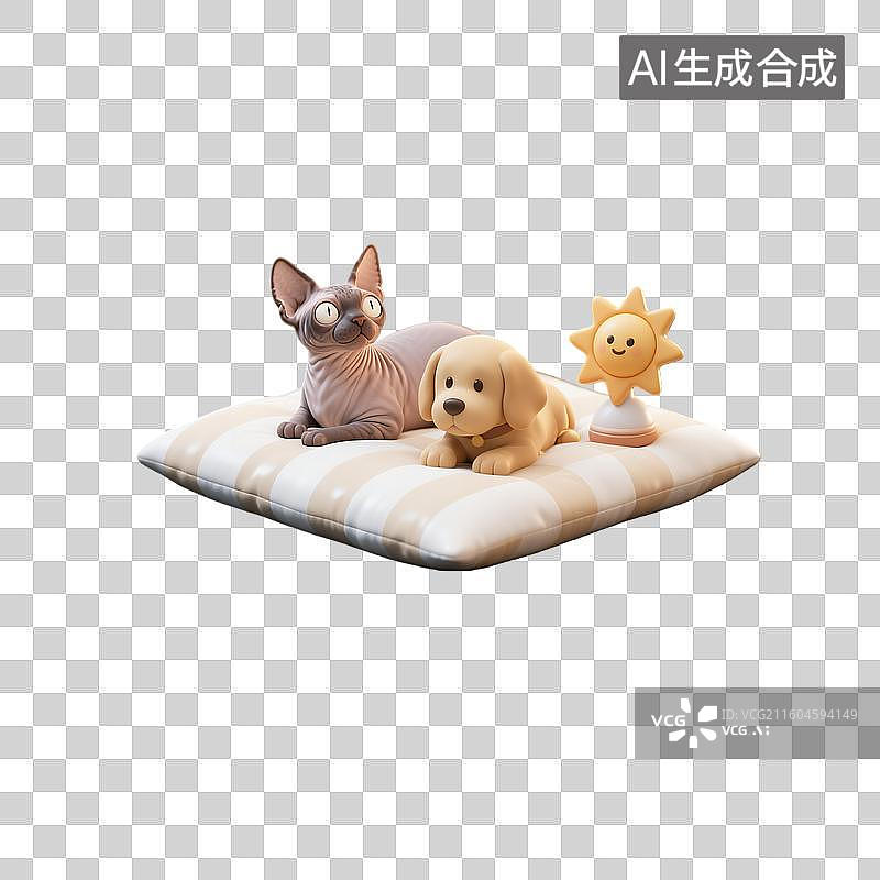 【AI数字艺术】3d萌宠经济猫咪元素图片素材