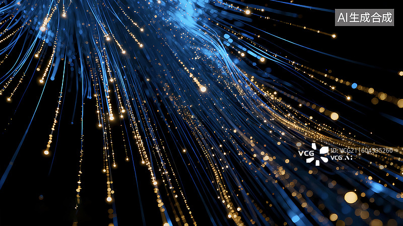 【AI数字艺术】发光科技道路粒子动感抽象背景图片素材