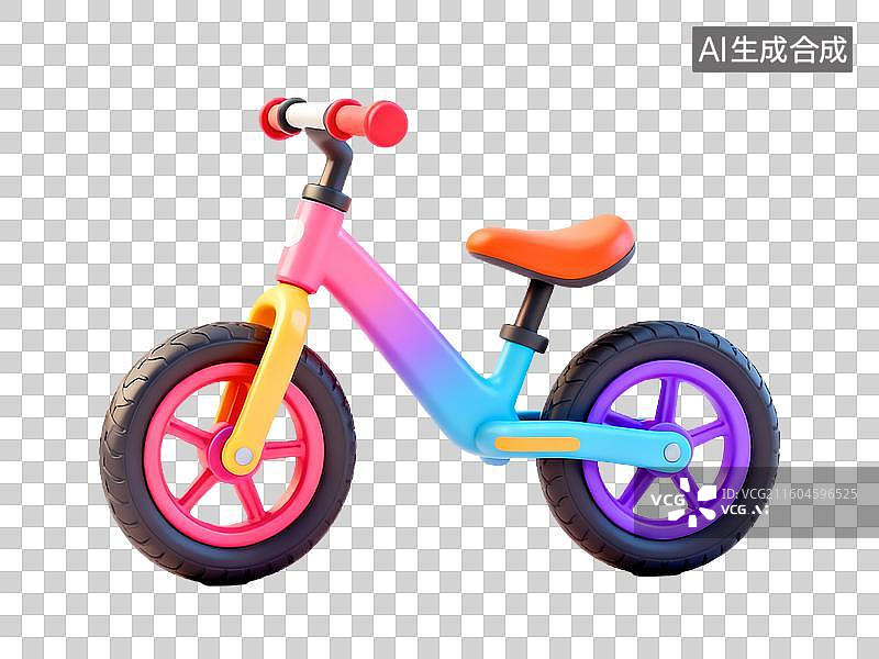 【AI数字艺术】3D卡通母婴产品平衡车图片素材