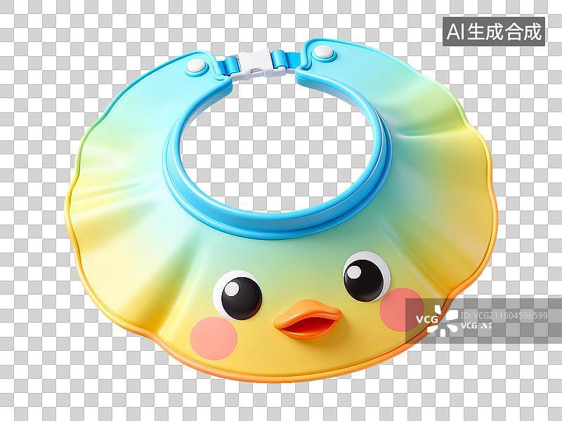 【AI数字艺术】3D卡通母婴元素婴儿洗头帽图片素材