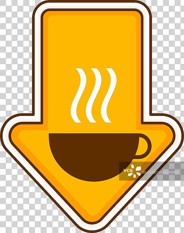 扁平化设计咖啡馆标识图片素材