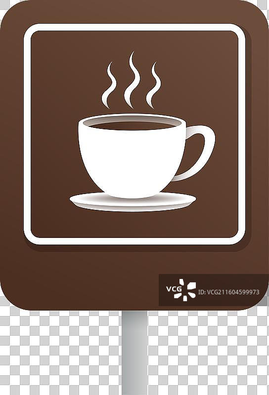 渐变色咖啡馆招牌图片素材