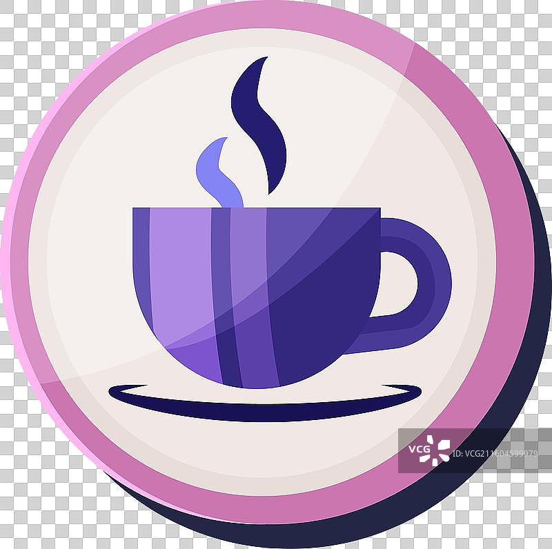 扁平化设计咖啡馆标识图片素材