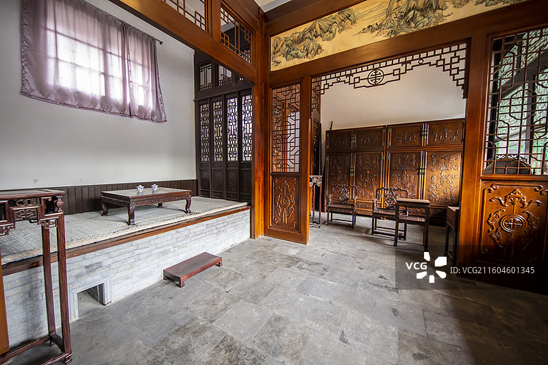 辽宁沈阳市张学良旧居（张氏帅府）：张学良、于凤至的居室（1918—1922年张学良和于凤至居住于此）图片素材