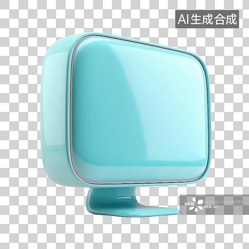 【AI数字艺术】电脑显示器3D图标图片素材