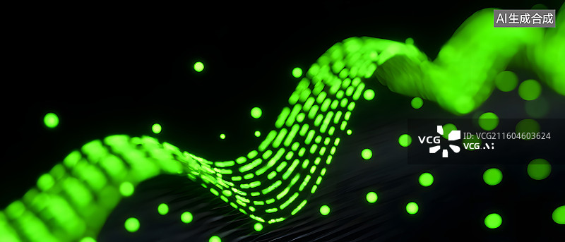 【AI数字艺术】绿色外汇图表中的股市衰退背景图片素材