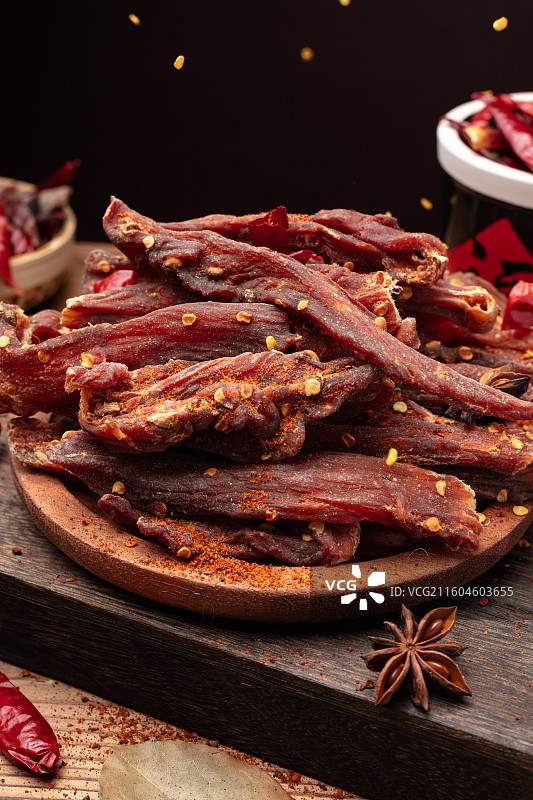 风干鸡胸肉干图片素材