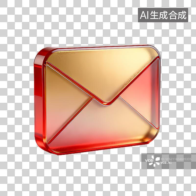 【AI数字艺术】鲜艳多彩的电子邮件图标图片素材