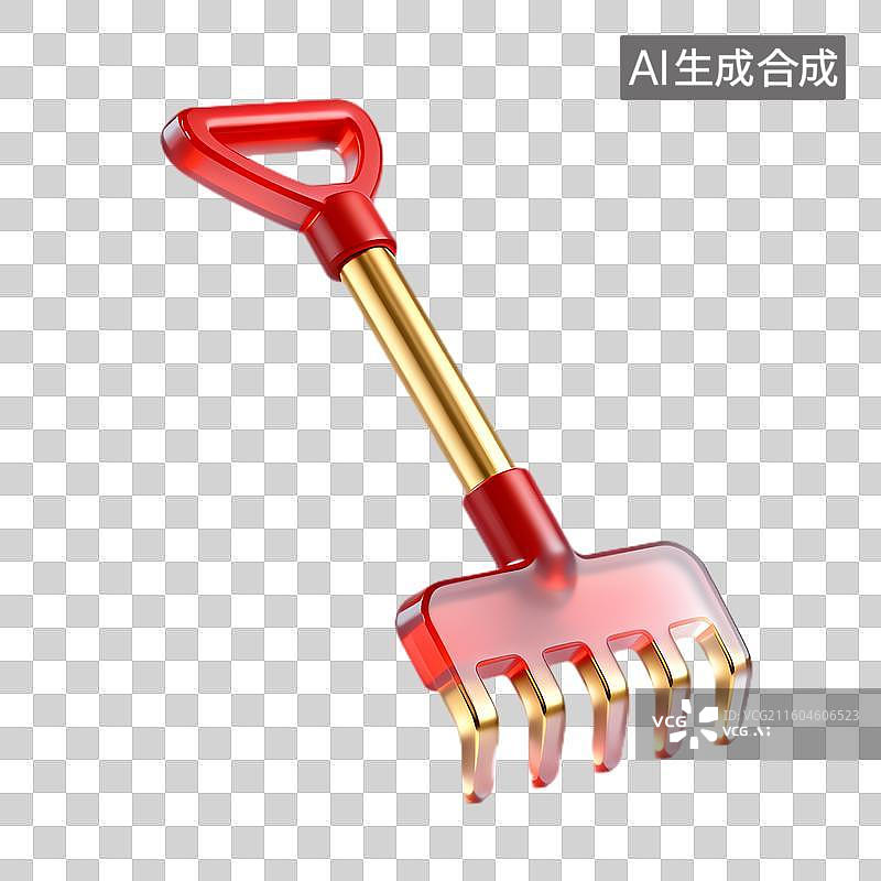 【AI数字艺术】彩色塑料耙子玩具图片素材