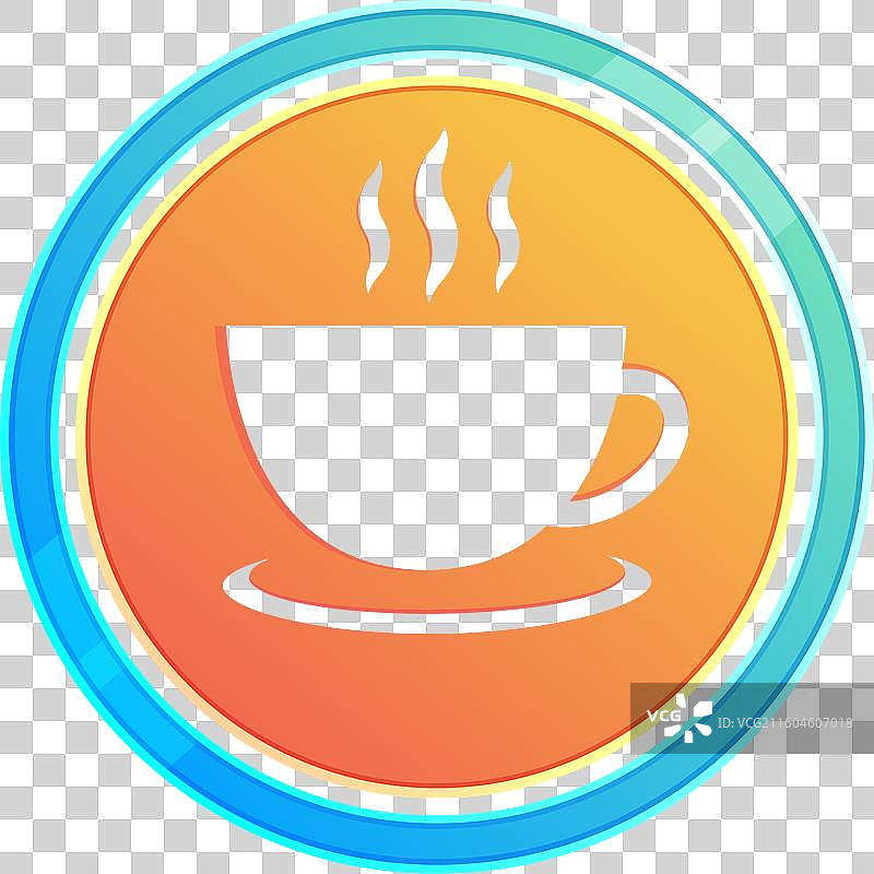 渐变咖啡馆招牌设计图片素材