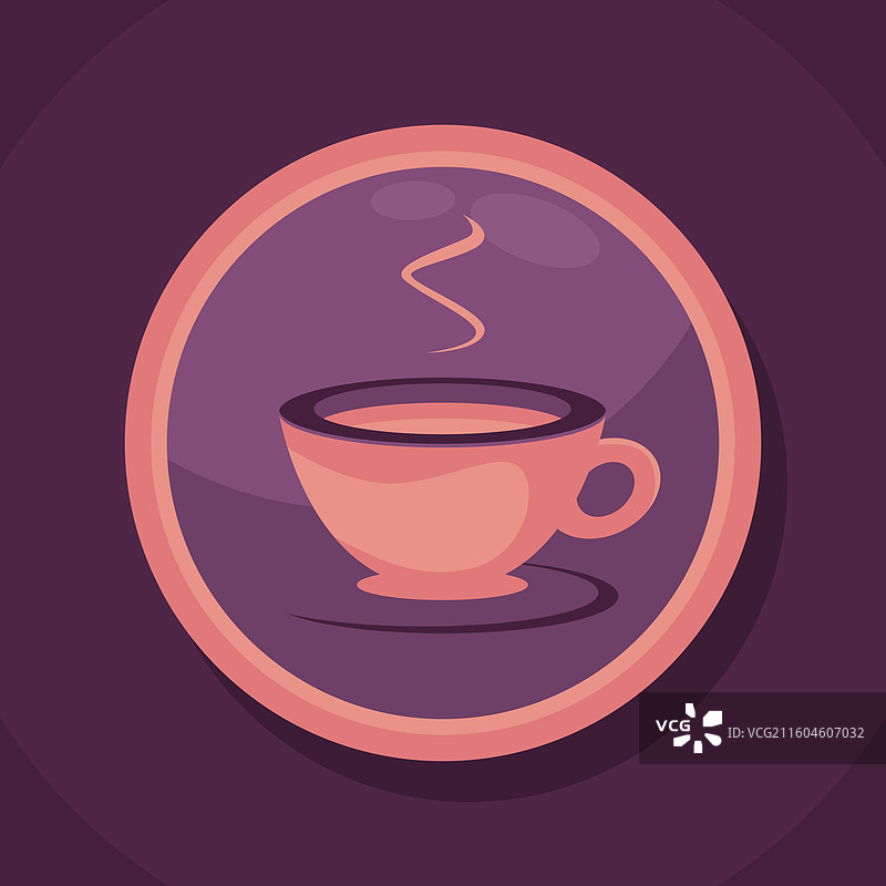 扁平化设计咖啡馆招牌设计图片素材