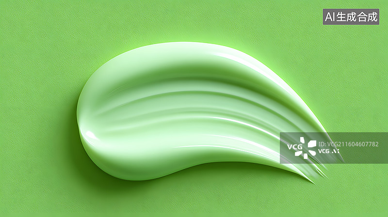 【AI数字艺术】极简浅绿身体乳霜涂抹效果图图片素材