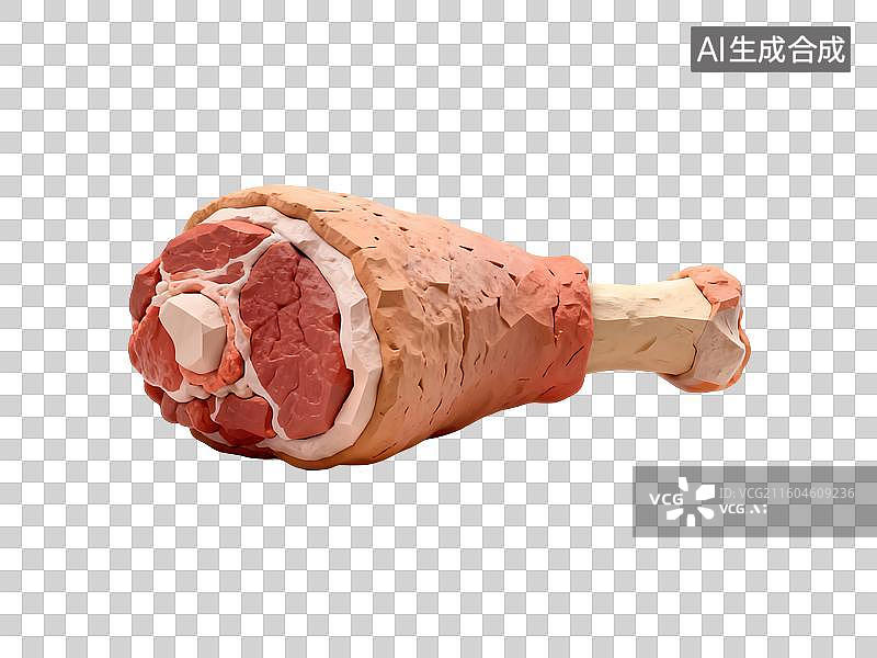 【AI数字艺术】猪肘子插画图片素材